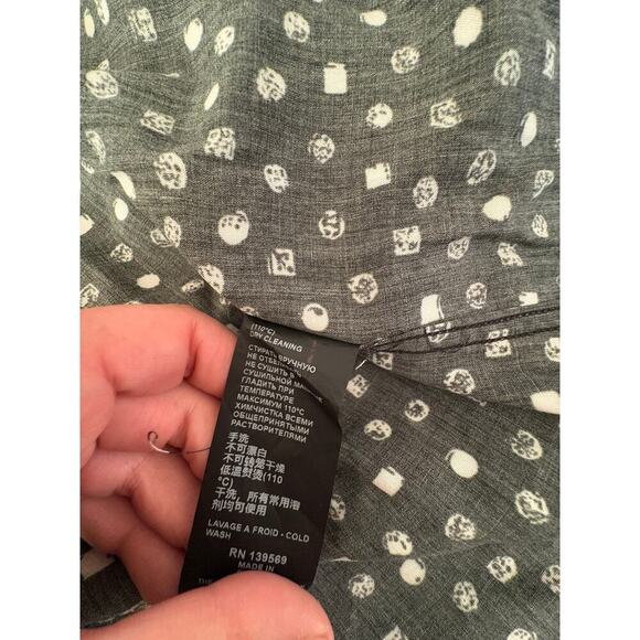 The Kooples Paris Black & White Button-Up Shirt –Viscose Large, Men’s Meteor - Picture 7 of 9